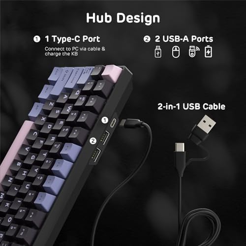 RK ROYAL KLUDGE RK96 RGB Wireless Mechanical Gaming Keyboard w/Wrist Rest - Image 4