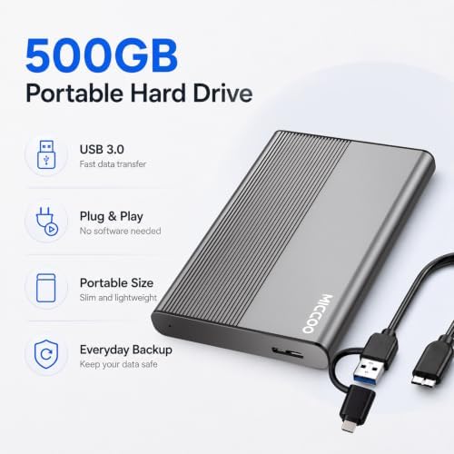 500GB External Hard Drive HDD, USB 3.0 Portable Expansion Storage - Image 2