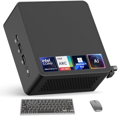 ASUS NUC 15 Pro AI Mini PC, Intel Series 2 Ultra 5 225H (14C/14T, Up to 4.9GHz), Mini Computers 16GB DDR5 RAM, 1TB PCIe SSD, Win 11 Pro, Intel Arc 130T GPU, Thunderbolt 4, WiFi 7, 8K HDR, VESA Mount by Unknown