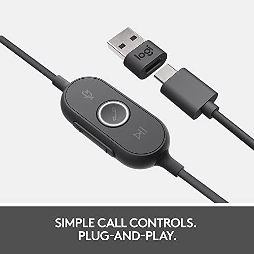 Logitech Zone 750 Wired On-Ear Headset with Advanced Noise-canceling Microphone, Simple USB-C and Included USB-A Adapter, Plug-and-Play Compatibility for All Devices, Pack of 4 - Image 4