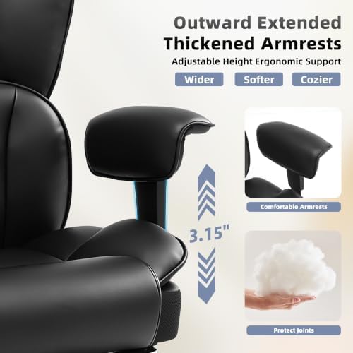 Fizzin Big and Tall Office Chair 500lbs with Massage and Heating Function - Image 4