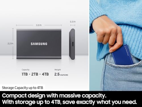 Samsung T7 Portable SSD 1TB Titan Gray, USB 3.2 Gen 2, Up to 1,050MB/s - Image 4