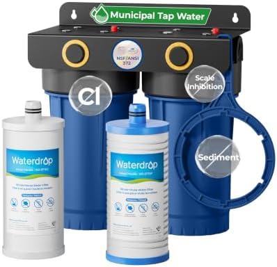 Waterdrop WHF2E-PC Whole House Water Filter System, 4-Stage Filtration by Waterdrop