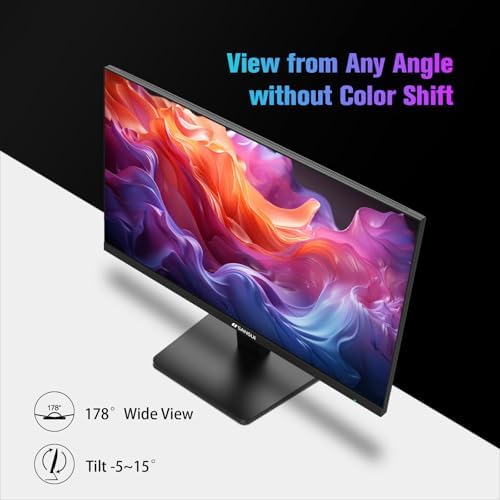 SANSUI Monitor 24 inch 100Hz Computer Monitor丨FHD 1080P PC Monitor丨HDMI丨FreeSync丨HDR丨Earphone Jack丨 Ergonomic Tilt for Home and Office - Image 6