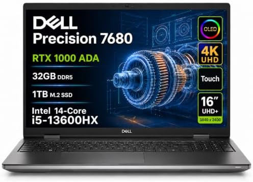 Dell Precision 7680 Laptop, NVIDIA RTX 1000 Ada 6GB, i5-13600HX, 32GB DDR5 by ISTComputers