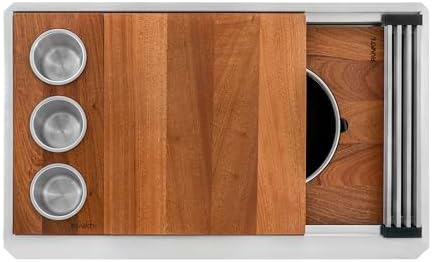 Ruvati 33-in Low-Divide Dual-Tier Workstation Kitchen Sink - RVH8255 - Image 5