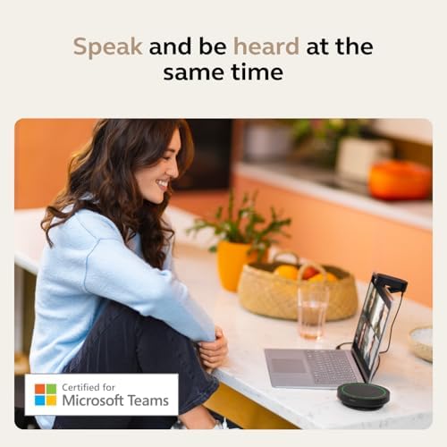 Jabra Speak2 75 (2025 Edition) Wireless Bluetooth Speakerphone - 4 Noise-Cancelling Mics, 65mm Speakers - New Linking Feature - USB-A Dongle - Certified for Microsoft Teams - Dark Grey - Image 4