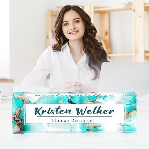 Custom Name Plate for Desk, Desk Name Plate Personalized Office Desk Decor for Women Men, The Office Gifts Employee Appreciation Gifts for Boss, Manager, Teacher, Nurse, Acrylic Desk Accessories - Image 2