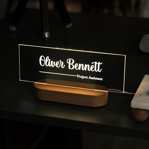 Personalized LED Desk Name Plate – Custom Office Name Sign - Image 6