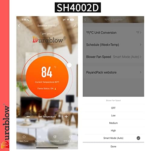 Durablow SH4002D WiFi On/Off Remote Control for Gas Fireplace Valve, Blower - Image 4