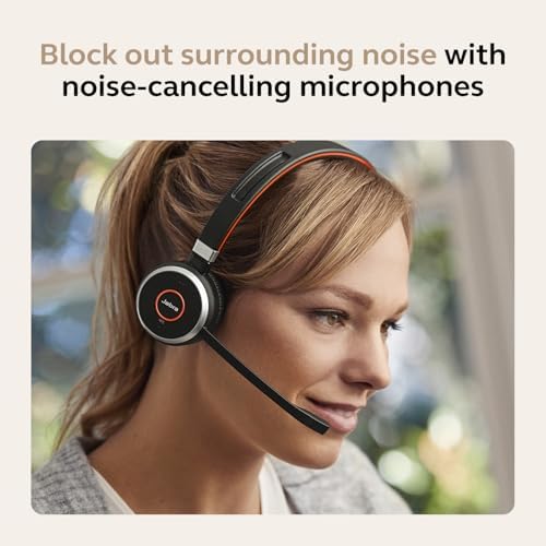 Jabra Evolve 65 SE Mono Wireless Headset - Bluetooth Headset with Noise-Cancelling Microphone, Long-Lasting Battery, and Dual Connectivity - MS Teams Certified, Works with All Other Platforms - Black - Image 5