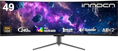 INNOCN 49" Curved DQHD 5120 x 1440P 240Hz 1800R Ultrawide Gaming Monitor by INNOCN