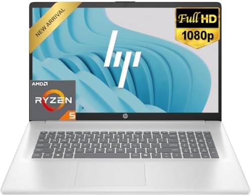 HP 17.3 Inch Business Laptop Computer, 2026 Edition, AMD Ryzen 5 7430U, 16GB RAM, 512GB SSD, Full HD(1920 x 1080) IPS Display, Wi-Fi 6, Windows 11 with Office 365 for The Web by Unknown