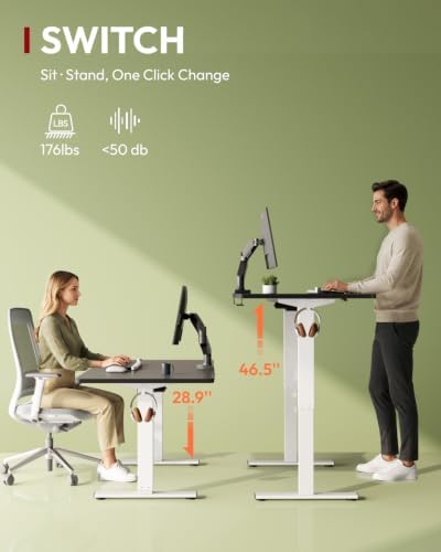 SANODESK 1'' Thick One-Piece 48 x 30'' Height Adjustable Standing Desk - Image 2