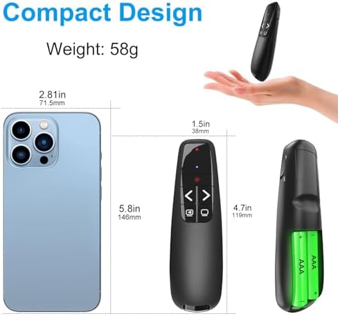 (4 Units) Wireless Presentation Clicker Remote for PowerPoint, Presenter - Image 5