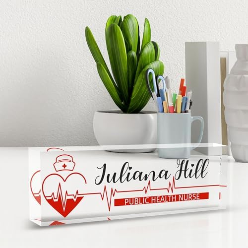 Personalized Name Plate for Desk, Nurse Office Decor for Women and Men, Employee Appreciation Gifts (Nurse Funds) - Image 5