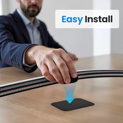Cable Management Under Desk, Enhanced up to 15 Cord Organizer30 Pair - Image 4