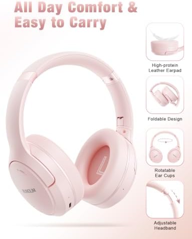 RUNOLIM Active Noise Cancelling Headphones, Wireless Bluetooth Over Ear - Image 5