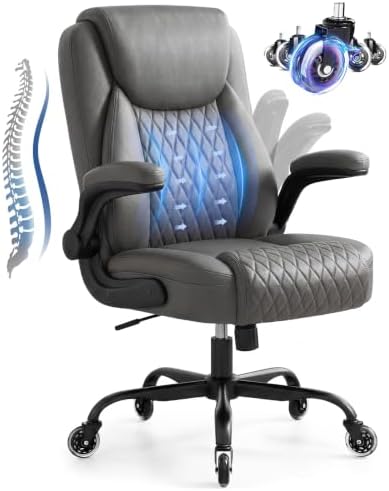 GTPOFFICE Executive Office Chair, Ergonomic PU Leather Desk Chair,Pro Gray by GTPOFFICE