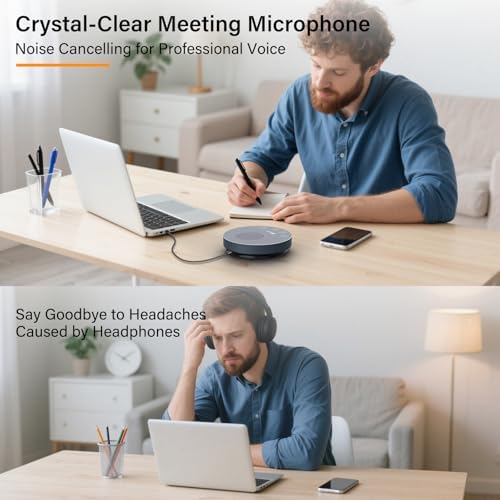 Plug & Play USB Speakerphone,Conference Microphone for Home Office - Image 3