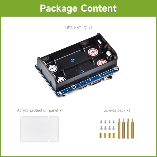 Waveshare UPS HAT (D) for Raspberry Pi, Supports 21700 Li Battery (NOT Included), 5V Uninterruptible Power Supply, Pogo Pins Connector, Supports Charging and Power Output At The Same Time - Image 2