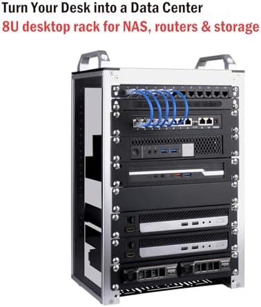 GeeekPi 8U Network Rack, 10 inch Mini Server Rack for Network, Servers, Audio, and Video Equipment, DeskPi RackMate T1, 7.87 inch Depth - Image 5