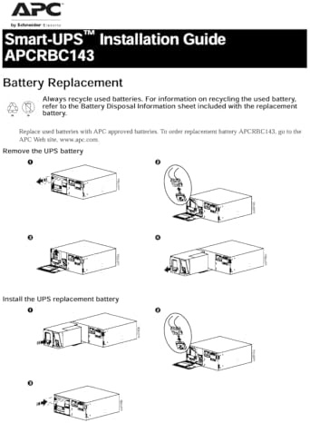 APC UPS Battery Replacement Cartridge APCRBC143, Compatible Smart‑UPS Models SMX2000LV, SMX2000LVNC, SMX3000LV, SMX3000LVNC, SMX120BP - Image 2
