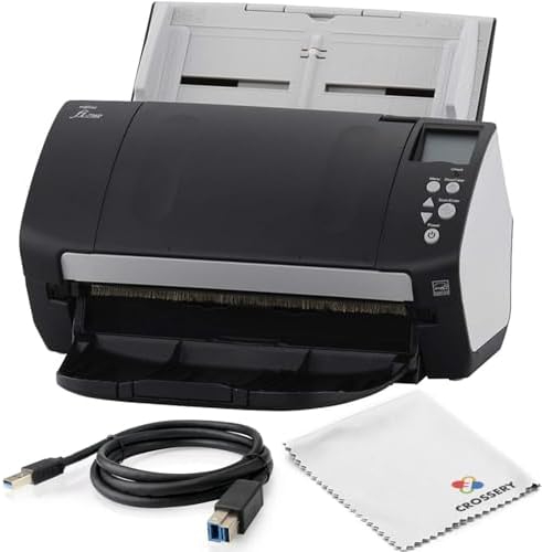 Fujitsu FI-7160 Scanner Bundle for Office, Fast Photo Scanner, Document & Receipt Scanner, Photo Scanners for Old Pictures to Digital Fast, Computer Scanners, Desktop Scanner (Renewed) by Amazon+Renewed