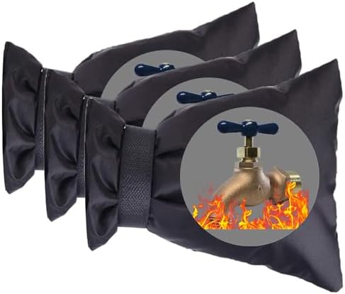 Outdoor Faucet Covers for Winter 3 Packs Hose Bib Protector Spout Cover Garden 8.7" x 7" x 2", Outside Spigot Pipe Freeze Protection Cover Insulated Tap Pouch (large) by Jashem
