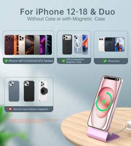 Magnetic Wireless Charger Stand + Charging Pad for iPhone Duo/18-12 Series - Image 4