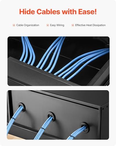 VEVOR 4U Rack Drawer, Lockable Server Cabinet Case, 13.8'' Depth Server Rack Mount Drawer, for 19'' Network Equipment/DJ/AV Rack or Cabinet Enclosure, 50 lbs Max Load, with Cable Management Holes - Image 4