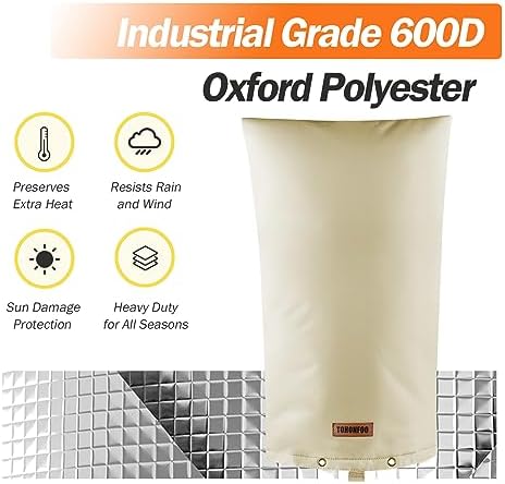 TOHONFOO Backflow Preventer Cover, Pipe Freeze Insulation, 16"Wx26"H, Beige - Image 6