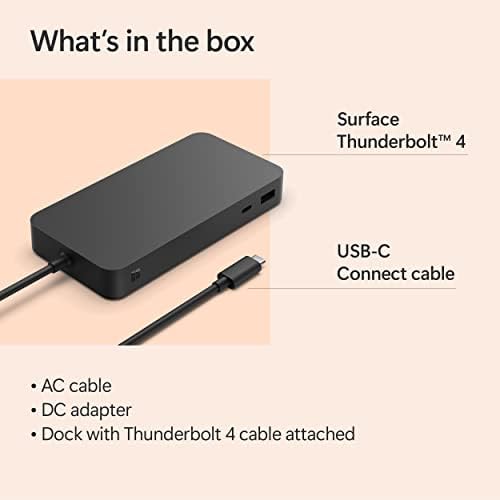 Microsoft Surface Thunderbolt 4 Docking Station - Black (T8H-00001) (Pack of 4) - Image 7