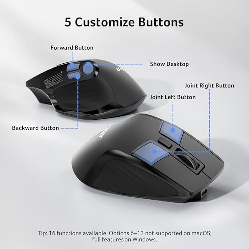 Acer Wireless Mouse for Laptop, Computer Mouse Ergonomic for 4 Devices - Image 3