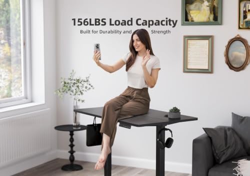 YDN 32 x 19 Inch Black Electric Standing Desk - Image 4