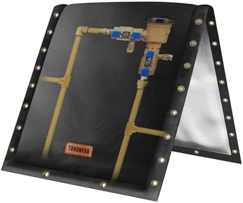 TOHONFOO 3-Way Open Backflow Preventer Pipe Cover Outside, 36"Wx36"H, Black by TOHONFOO