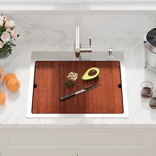 Sarlai Outdoor Kitchen Sink - 21 Inch Drop Bar RV Sink with Pull-out Faucet Drop In Workstation 21 x 20 Topmount Stainless Steel 16 Gauge Single Bowl Bar Prep Outdoor Sinks Basin - Image 2