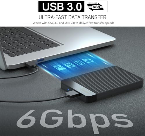 320GB Ultra Slim Portable External Hard Drive 2.5'' USB 3.0 HDD Storage for Mac, PC, Laptop, PS4, Xbox one - Image 3