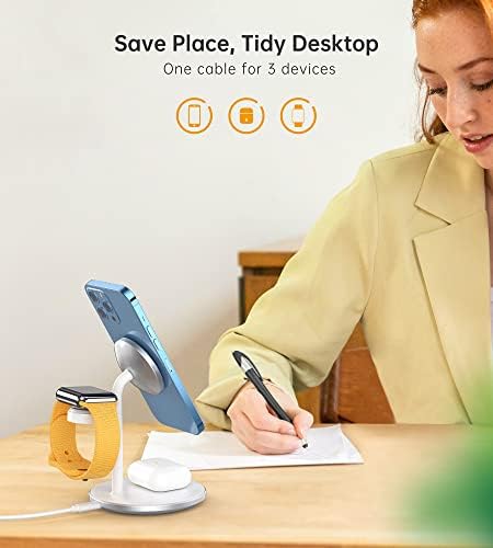 3 in 1 Magnetic Wireless Charging Station for Apple Devices,15W for Magsafe - Image 3