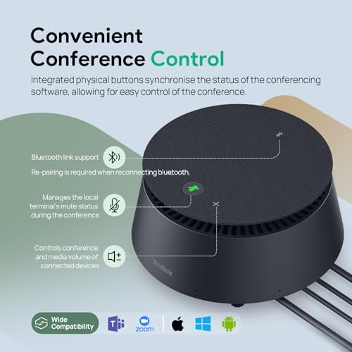 Yealink CP50 Conference Call Speaker and Microphone Teams Room Speakerphone - Image 4