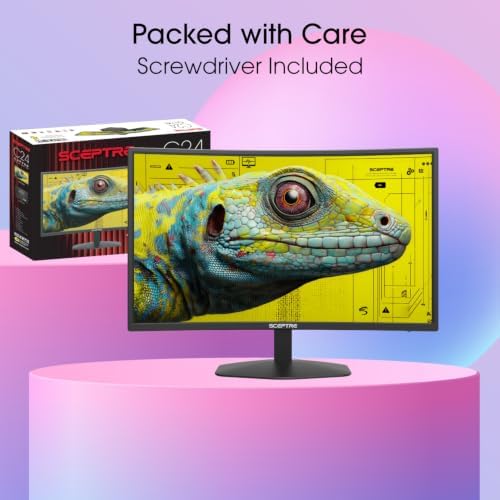 New! Sceptre Curved 24-inch Prime Gaming Monitor 1080p 1500R 1ms up to 180Hz DisplayPort x2 HDMI x2 Build-in Speakers, Machine Black 2027 (C248B-FW180T Series) - Image 2