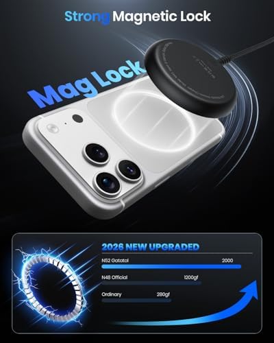 Magnetic 25W Wireless Charger, 5FT Qi2 Fast Charging Pad for MagSafe - Image 5