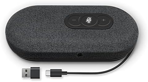 USB Speakerphone, Conference Computer Speakers with Microphone for Home Office Calls, 360 Degree Enhanced Voice Pickup, Noise Reduction, Echo Cancellation, Compatible with Zoom, Teams, Skype by RayBit
