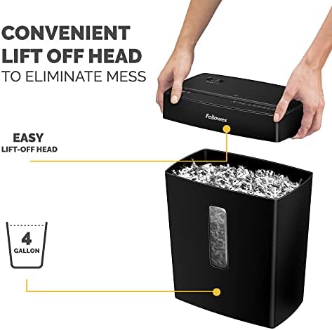 Fellowes P-40C 8 Sheet Cross-Cut Deskside Paper Shredder for Home Office - Image 5