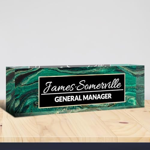 Desk Name Plate Personalized, Custom Name Plate for Desk, Acrylic Desktop Accessories, Office Gift & Decor for Women Men, Teacher Nurse Boss Employee Appreciation Gifts by PersonalizedGifts