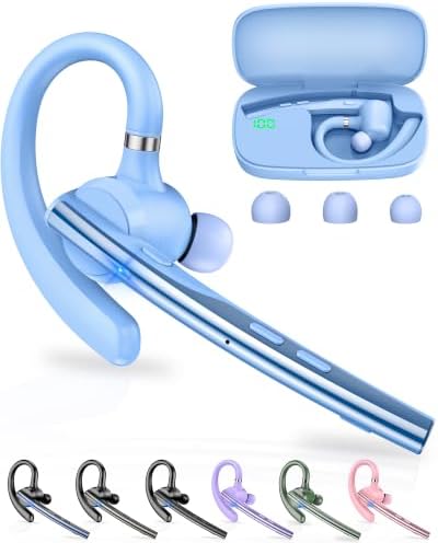 Bluetooth Headset,72H Work Single-Ear Wireless Earpiece for Cell Phone Call by NewBee