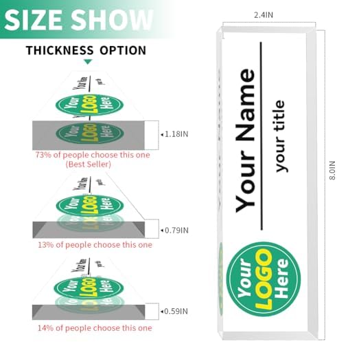 Name Plate for Desk Personalized | Office Gifts | Office Decorations for Work | Custom Your Logo Name Plates for Desks | Desk Decorations for Women Office or Occasion Gift - Image 3