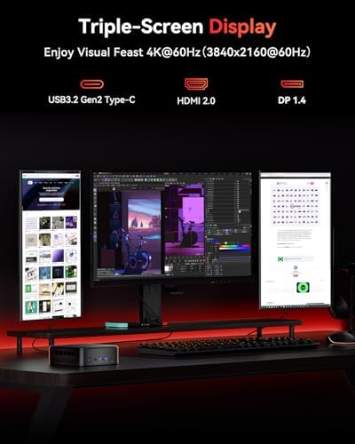 KAMRUI Mini PC AMD Ryzen 7530U 16GB LPDRR RAM 1TB SSD Micro Gaming Computer - Image 4