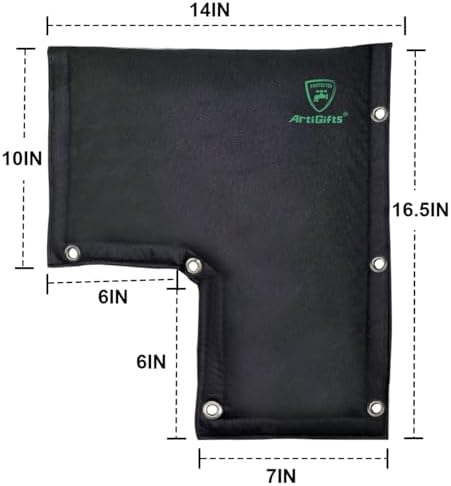 Insulated Pouch - Backflow Preventer Insulation Cover for Winter Freeze Protection, Pressure Vacuum Breaker Cover Black, 14” W x 16.5”H - Measure Before Purchase - Image 3