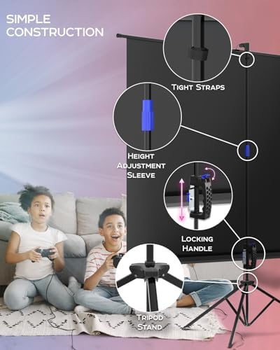 Projector Screen with Stand 100 inch 4:3 for Movies & Presentations - Image 4